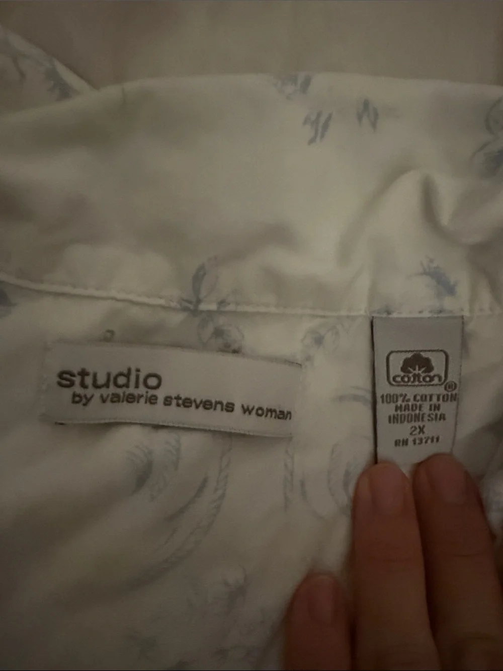 Valerie Stevens white pajama
